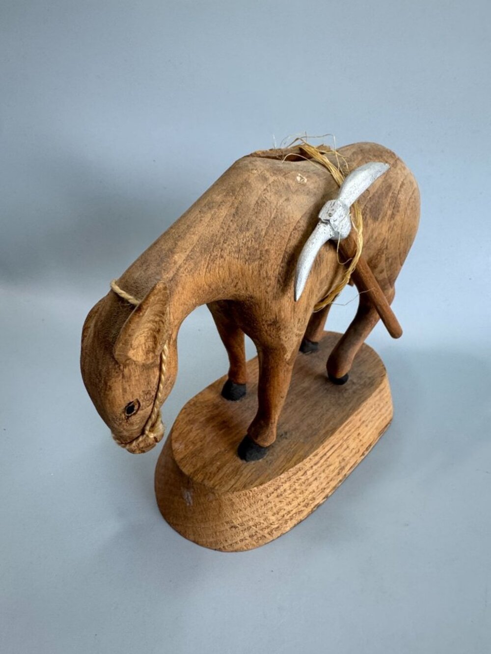 Elmer Groth Carved Wood Donkey Mule Folk Art Sculpture Davenport Iowa 1977 6" - Picture 3 of 7